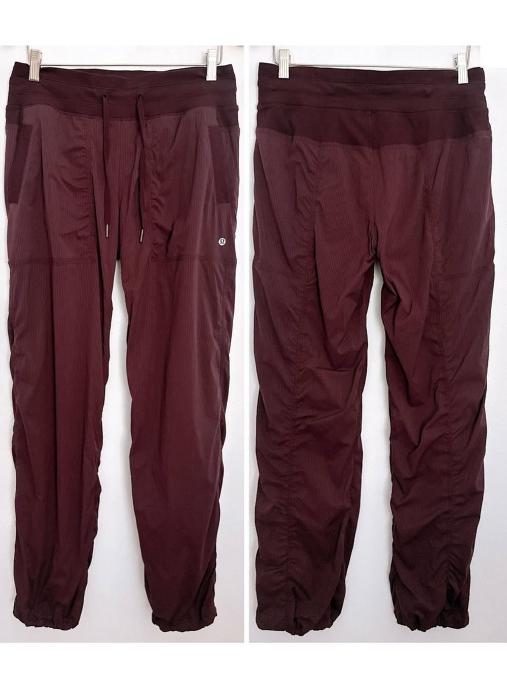 Lululemon Dance Studio Jogger Pants Red Merlot Ripstop Size 10 Activewear